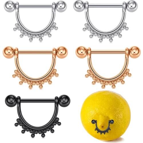 14G nipple ring stainless steel straight barbell tongue ring nipple ring perforation female CZU type nipple perforation female