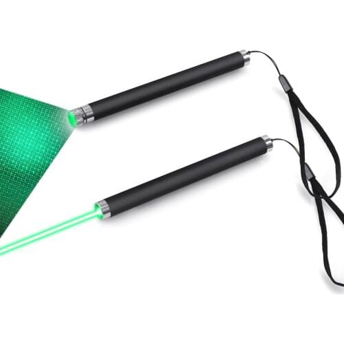CWLASER 2-in-1 405nm Violet / 450nm Blue / 520nm Green / 650nm Red Star Laser Pointer Pen with Hand-Free Tail Switch (Black)