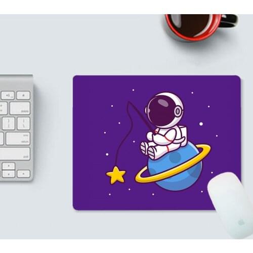 Cute Kawaii Mouse Mat Computer Small Mat Gamer Space Mouse Pad Anime Mousepads Accessories Rug Gaming Purple Astronauta Desk Pad