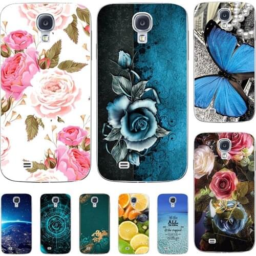 Fashion Flower Case For Samsung Galaxy S4 I9500 I9505 S4 Mini i9190 S4 Active i9295 Cover Soft Silicone Cat Printing Capa Coque