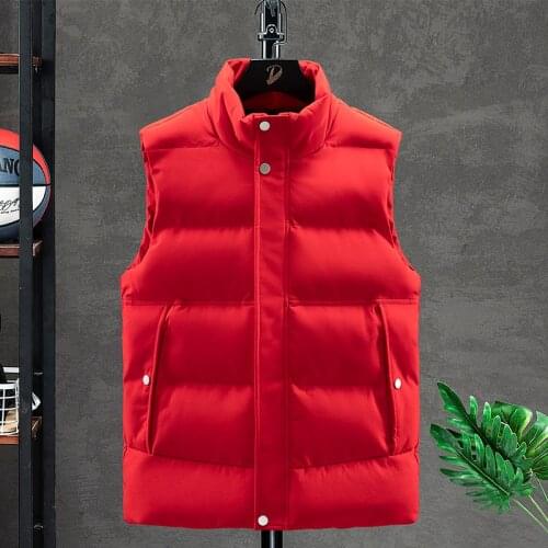 Young Korean MenS Autumn And Fashion Winter Boy Coat New Style Shoulder Thickening Warm Vest Tide Brand Down Cotton