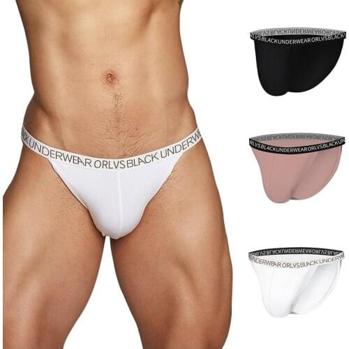 NEW ORLVS mens sexy thin underwear sports breathable letters modal low waist male briefs comfortable undergarment plus size