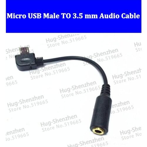 Wholesale Free Shipping Micro USB Male TO 3.5 mm Audio RCA jack Adapter for oppo