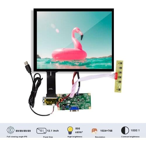Original Innolux G121XCE-L02 12.1 Inch SRGB Lcd Touch Screen With Board LVDS Interface 20 Pins Connector