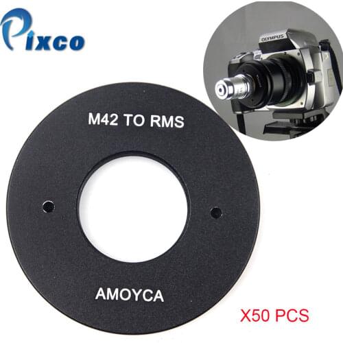 PIXCO 50PCS Lens Adapter Suit For RMS Royal Microscopy Society Lens to M42 Mount For RMS(25mm)