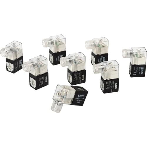 Pneumatic air solenoid valve, black coil DC12V DC24V AC36V AC110V AC220V AC380V