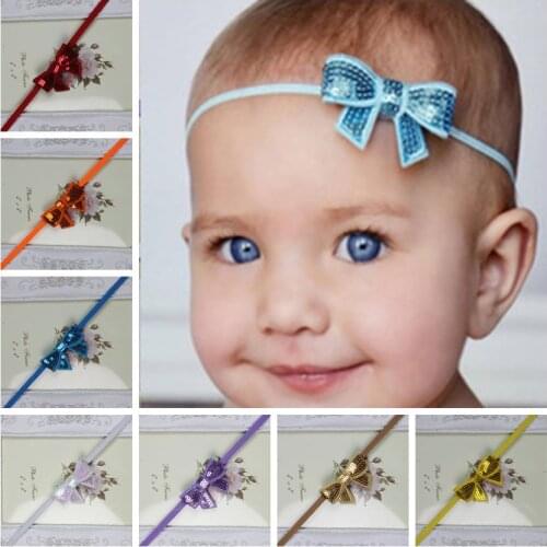Baby headband Infant flower Sequin bow headbands Baby Children hairband Toddler Baby girls bow headband Headwear Accessoires