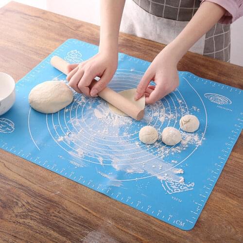 Silicone Kitchen Kneading Dough Mat Cookie Cake Baking Mat Tools Thick Non-stick Rolling Mats Pastry Accessories Sheet Pad