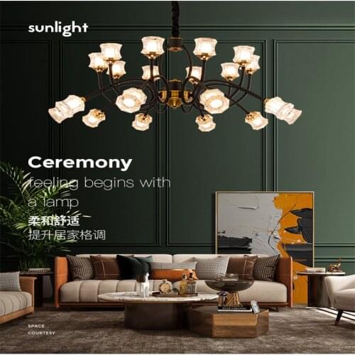 New Modern Minimalist Atmosphere Led Living Room Dining Room Bedroom Study Lighting Wrought Iron Household Chandelier