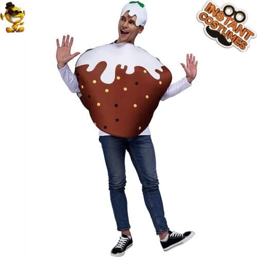 Unisex Men Women Pudding Ice Cream Costume Fancy Dress Adult Christmas Pudding Jumpsuit