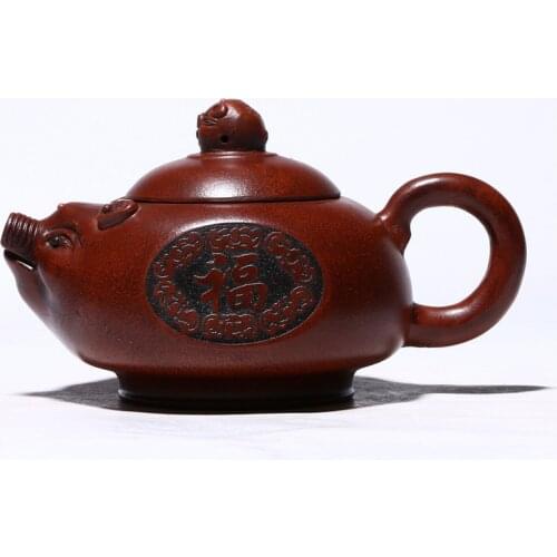 Yixing Famous Purple Sand Teapot Handmade Teapot Raw Ore Purple Sand Mud Fuzhu Naxiang Creative Household Teapot