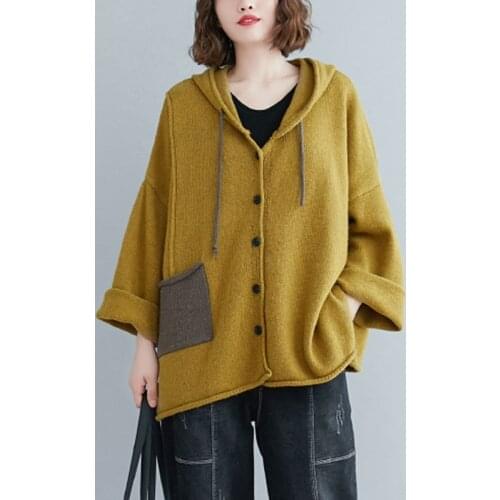 Oversized Women Knitted Cardigan Coats New Arrival 2020 Autumn Winter Korean Vintage Style Loose Female Casual Sweater S2371