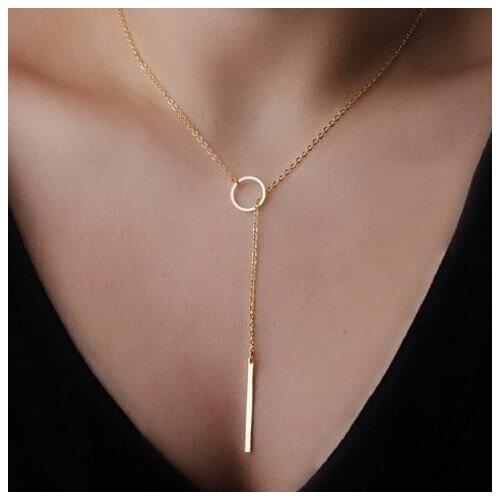 Goth Necklace for Women Fashion Gold Color Necklace Bijoux for Women Collars Fashion Jewelry Drop Pendant Necklace Boho
