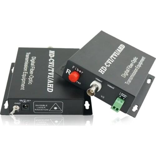 1Channel 1080P AHD HDCVI HDTVI Fiber Video Converter Singlemode Single fiber 20km FC