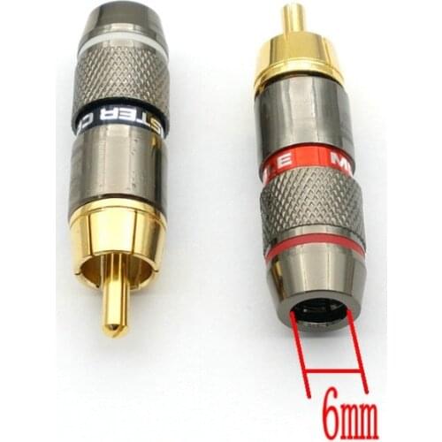 10PCS high quality Copper RCA Plug Gold Plated soldering Audio Video Adapter