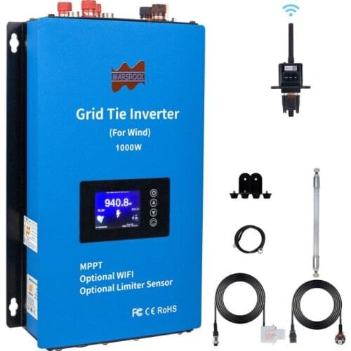 Mars Rock 1000W 24V 48V 110V 220V MPPT Energy WIFI Micro Mini Kit Limiter Wind Power Turbine Generator On Grid Tie Inverters