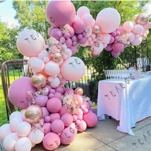 151pcs Baby Shower Girl Happy Birthday Balloon Garland Arch Kit for Wedding Party Decoration Rose Gold Ballon New Year Decor