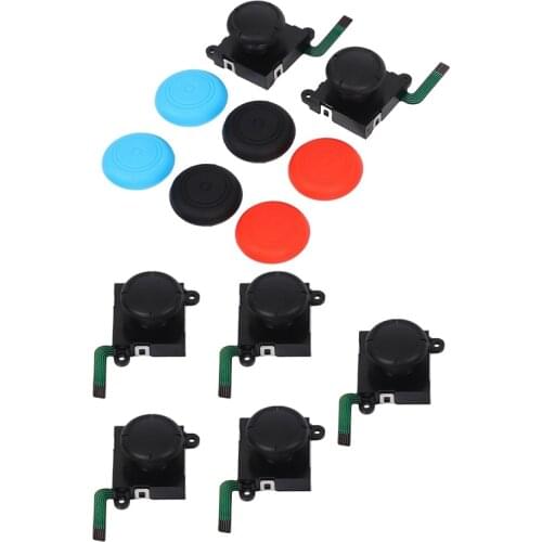 2-Pack 3D Joycon Joystick ABLEWE Analog Thumb Stick Joy Con Repair Kit with 5Pcs Replacement 3D Analog Rocker Joy Stick