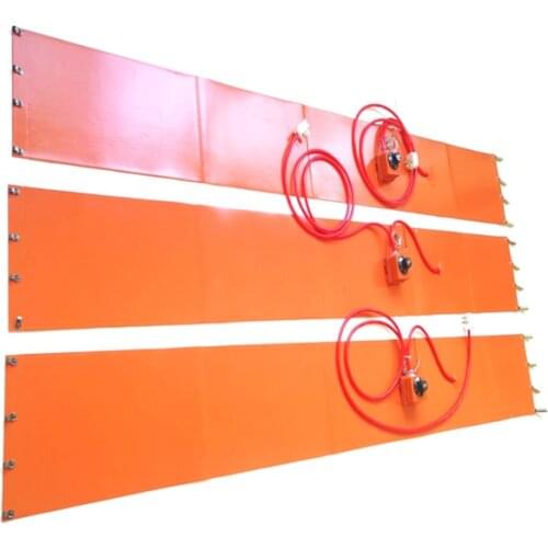 240v 3000w 250*1840*1.5mm Silicone Oil Drum Heater dial thermostat on pad 2000mm lead wire