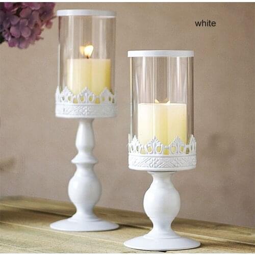 3 size Elegent tabletop iron metal candlestick pillar candle stand candle holder art collection home shop bar wedding decoration