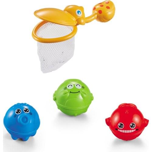 4PCS/Sets Fishing Toys Network Bag Pick Up Bird&Fish Kids Toy Swimming Classes Summer Play Water Bath Doll Water Bath Toys