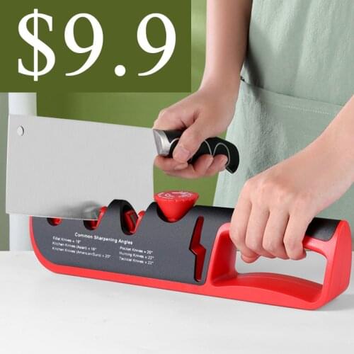 4 in 1 Knife Sharpener Household professional whetstone adjustable grinder Kitchen Tool Quick Sharpening stone High Precision