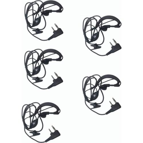 5pcs Ptt Mic headphone Walkie Talkie Earpiece baofeng headset for UV-5R UV-5RE UV-6R BF-888S Kenwood CB Two Way Radio parts