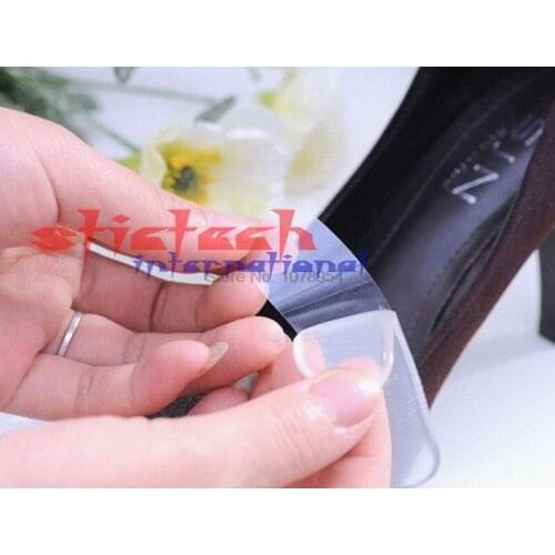 By dhl or ems 500 pairs Women Ladies Silicone Gel Heel Cushion Protector Foot Feet Care Shoes Insert Pads Insole Foot Care Tools