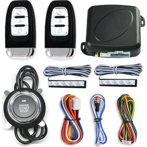 Auto Sensor Unlock Keyless Entry System Remote Control Engine Push Start Stop Button Central Locking Car Alarm With Autostart