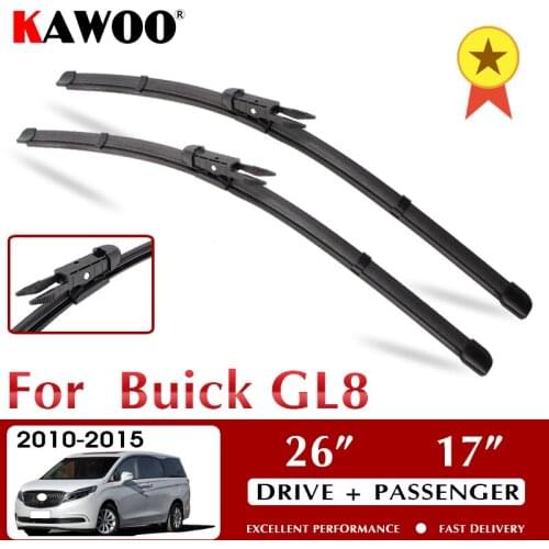 KAWOO Car Wiper Blade 26"+17" For Buick GL8 2010 - 2015 Auto Soft Rubber Windcreen Windshield Wipers Blades Car Accessories