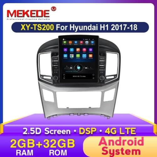 HD 1024*768 2.5D 2G+32G Tesla Style Screen for For Hyundai H1 2 2017-2018 Android WIFI BT Car Radio Multimedia Player GPS Navi