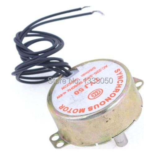 FREE SHIPPING AC 220V-240V 5/6RPM 4W 50/60Hz CW/CCW 7mm Shaft Diameter Fan Synchronous Motor