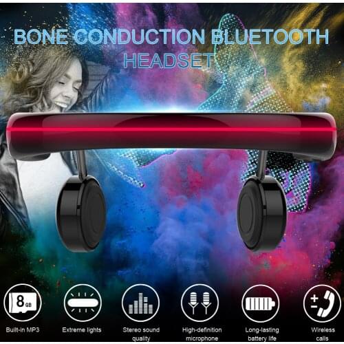 Bone Conduction Bluetooth 5.0 Headset 8G Memory Wireless Running Headphones Earphone Wireless Outdoor Headset