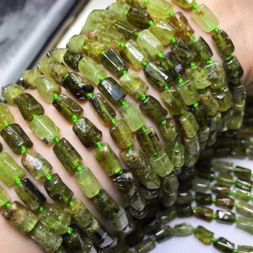 Tsavorite 7x9mmmm natural Gemstone Beads irregular for silver 925 jewelry Making Necklace Earring bracelet 45cm ICNWAY