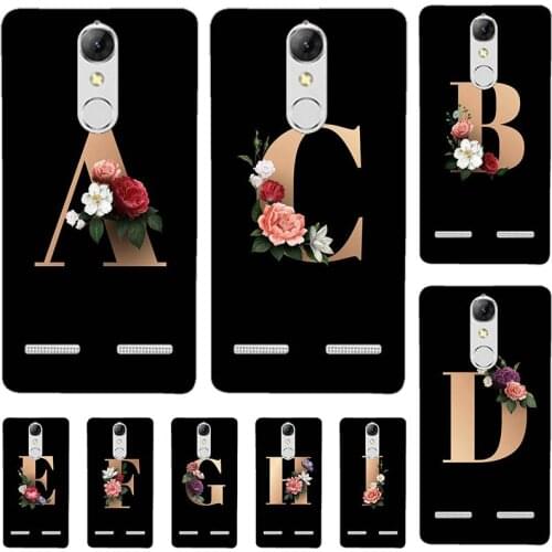 For Lenovo K6 K 6 K33a48 K33 a48 b36 K33b36 5.0" K6 Power Case Cute Lovely Cartoon Pattern Flowers Black Letters Soft TPU Cover
