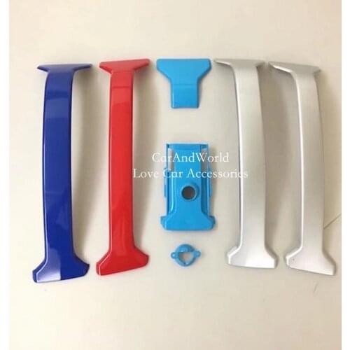 For Toyota Land Cruiser Prado FJ150 LC150 2014-2017 Interior Front Grille Cover Head Grilles Bumper Trims Chrome Car Accessories