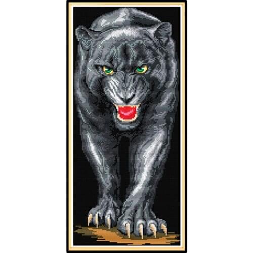 Everlasting Love Panther Chinese Cross Stitch Kits Ecological Cotton Clear Stamped Printed 11 14CT DIY Gift Christmas Decoration
