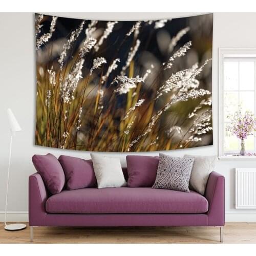 Tapestry Grass Flower Wilderness Mountain Plants Nature Environment Green Gray White Photo Print
