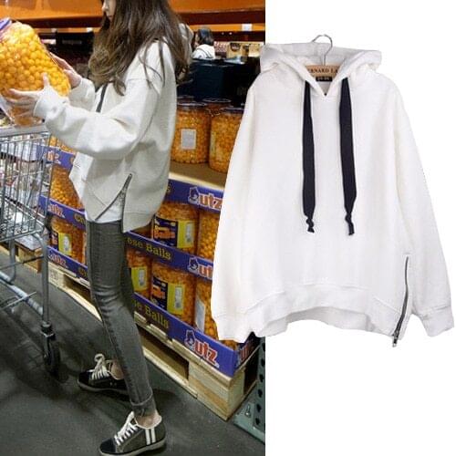 Kpop IU Lee Ji Eun long sleeves hoodies Women autumn streetwear pullovers exo fashion sweatshirts hip hop Harajuku clothes