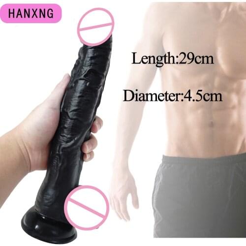 29*4.5 Supper Long Dildos For Women Masturbation Tools Butt Plugs Strap On Black Big Dildofor Women Lesbian Adults 18 Sex Toys