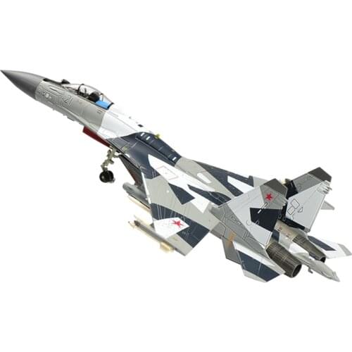 1/100 Scale Exquisite Su 35 Fighting Aircraft Gray Camouflage Model Toy Collectible