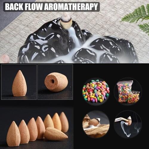Backflow Incense Cones Pack of 30/60/100/300/600 New Arrival Lavender Sandalwood Aloes Floral and more Mixed Natural I