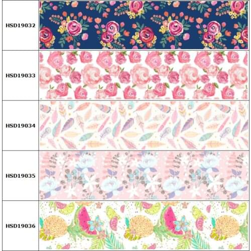 Free shipping HSDCraft for Hair Accessories ribbon 10 yards printed grosgrain ribbon