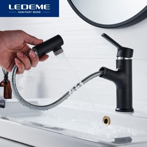 LEDEME Pull-out Bath Mixers With Shower Head