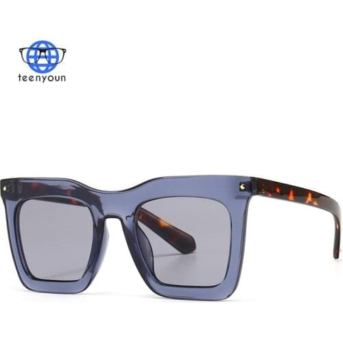TEENYOUN 2021 Square Oversized Sunglasses Men Shades Luxury Brand Design Womens Sun Glasses Eyewear Oculos De Sol Shades