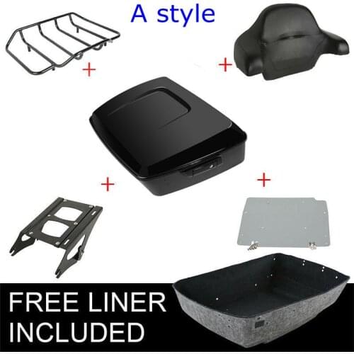 Motorcycle Painted King Pack Trunk Luggage Mounting Rack Base Plate For Harley Tour Pak Touring Road Street Electra Glide 14-20