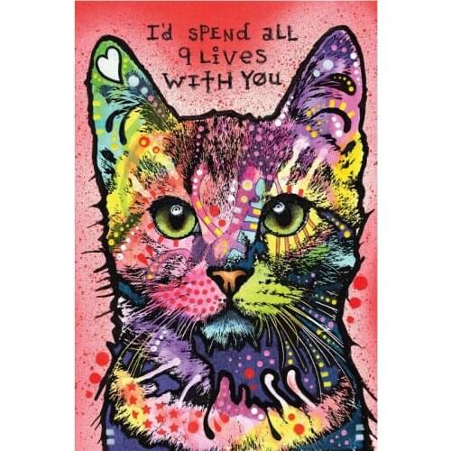 Dead Cat puzzles Nine lives a cat jigsaw puzzle 1000 pieces adult Colour the cat dog Cute animals Unpack educational toys custom