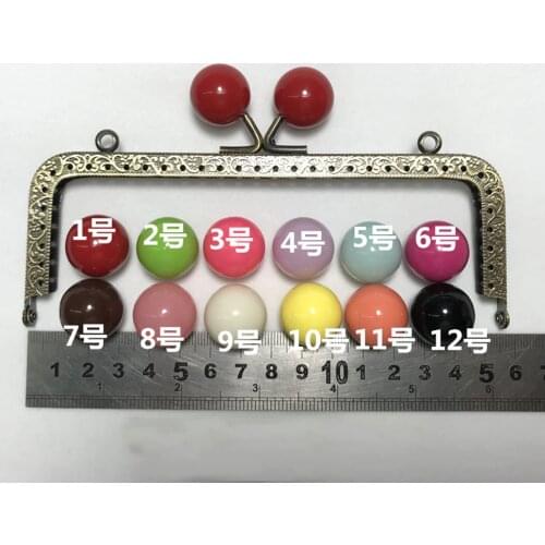 15.5cm knurling straight edge colorful candy kiss buckle women handbag hardware DIY metal purse frame clasp 10pcs/lot