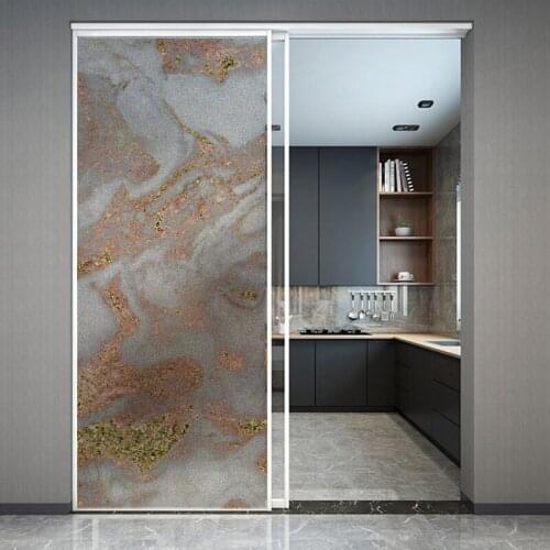 Custom Size Glass Film Static Cling Botanical Marble Pattern Private Film Drop-Shipping Vinyl Stained Tint-Film