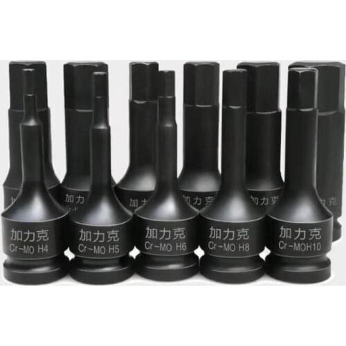 1/2 inch Impact Hex Socket Bit 78mm Long H4-H30 Allen Key Wrench Head For Power Tool Hexagon Screwdriver Bits Head